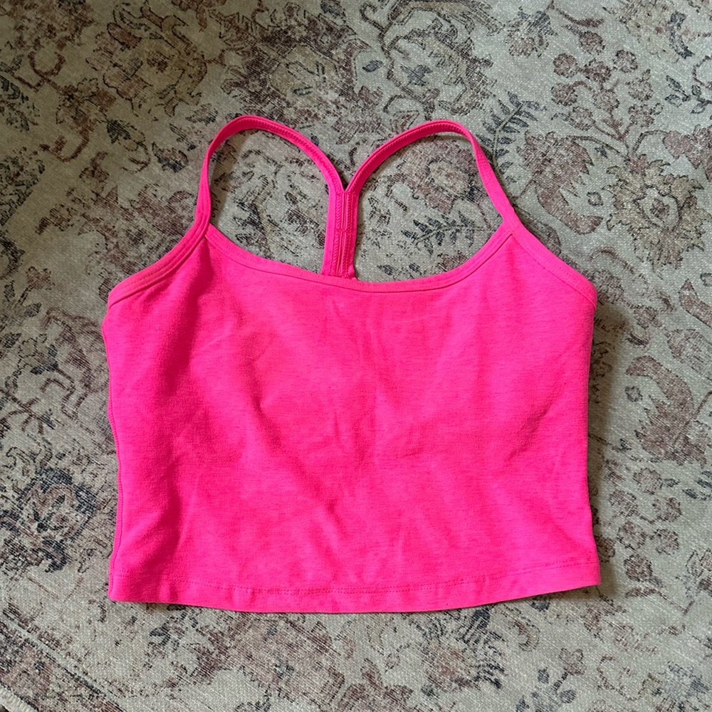 beyond yoga pink crop tank!